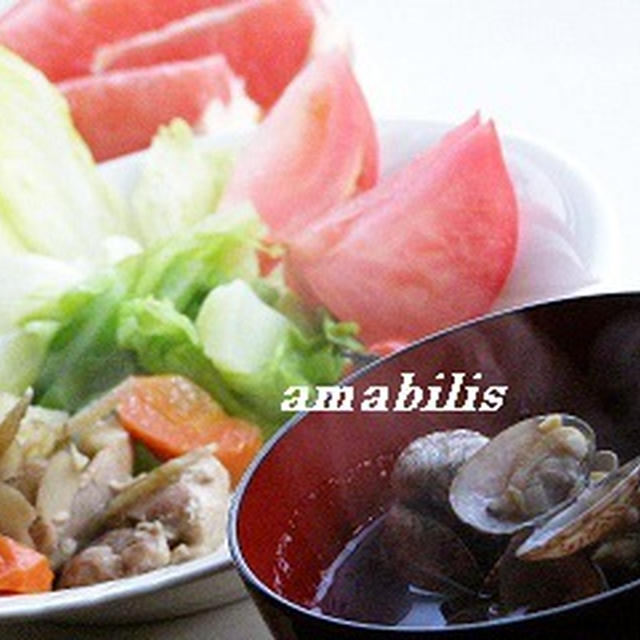 チキンと野菜の定食