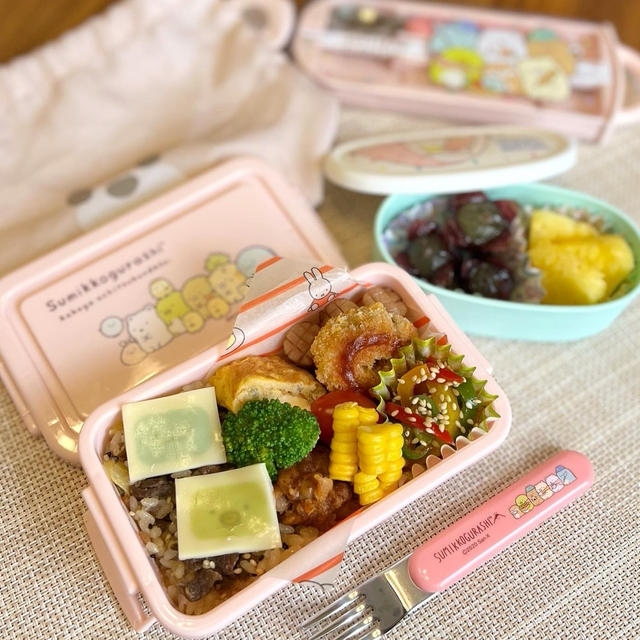 夏休み中のお弁当 お花の定期便