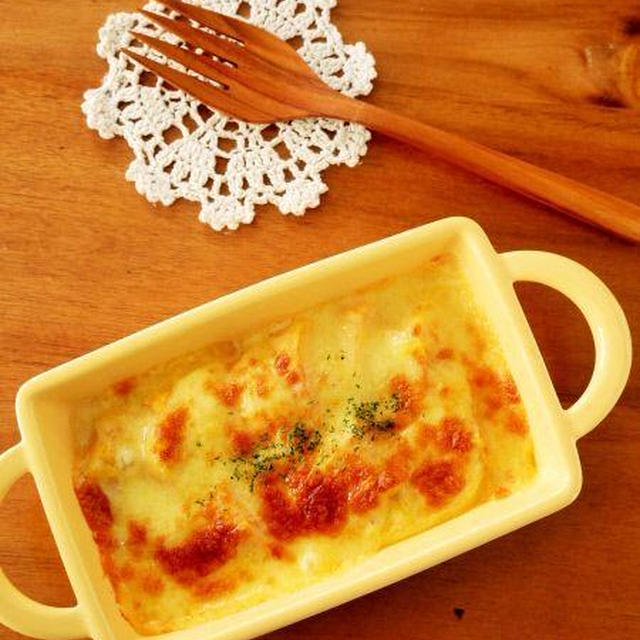 柿のチーズポタージュグラタン カップスープで簡単アレンジレシピ By みぃさん レシピブログ 料理ブログのレシピ満載