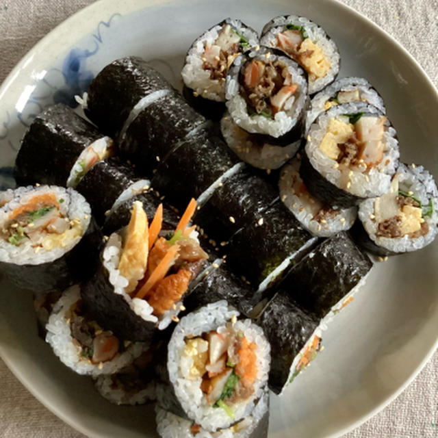 キンパを巻く