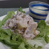 ツナと豆腐のディップサラダ。