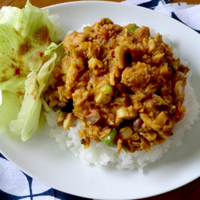 ツナと野菜のドライカレー