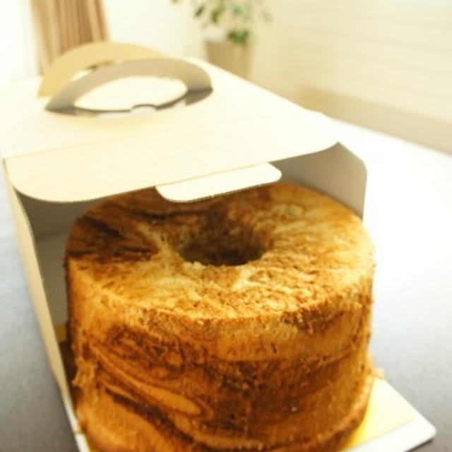 コーヒーとラムのマーブルシフォンと新しいスタンプ