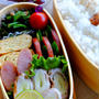 長ねぎの豚肉巻きのお弁当（息子弁）