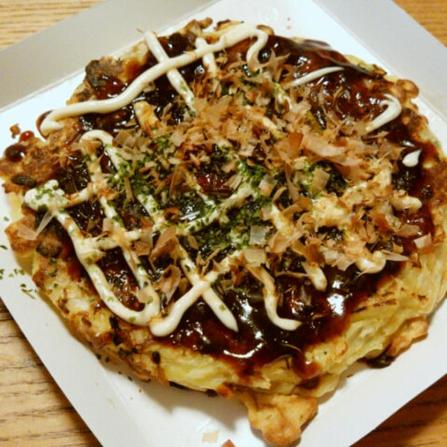 お一人様の日は冷凍お好み焼でお手軽に