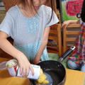【ちぎり野菜レシピ】　子供2人で作る中華コーンスープ