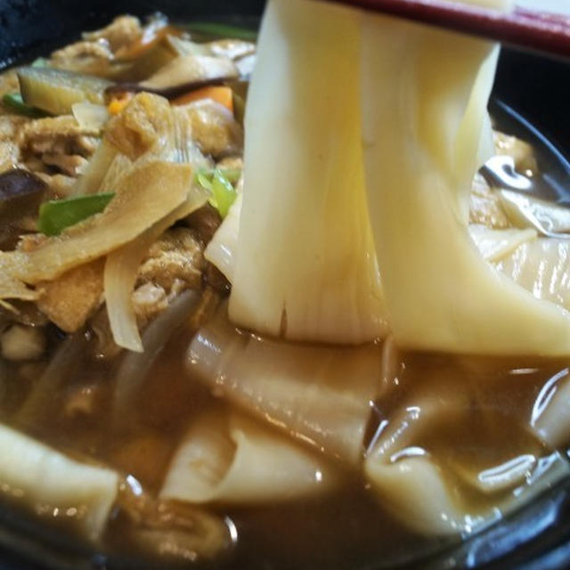◆夜麺【ぶっかけけんちん汁で　矢絣ひも川うどん】栃木県のお土産使用です♪