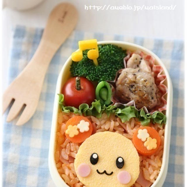 【うーたんオムライスのお弁当】