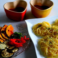 つけスパ続編！たっぷりのグリル野菜と一緒につけスパ♪【グリルダッチオーブン】