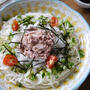 簡単｜５分｜手作りタレ｜アレンジ素麺｜旨味たっぷり｜【ツナと大根おろしのぶっかけ素麺】