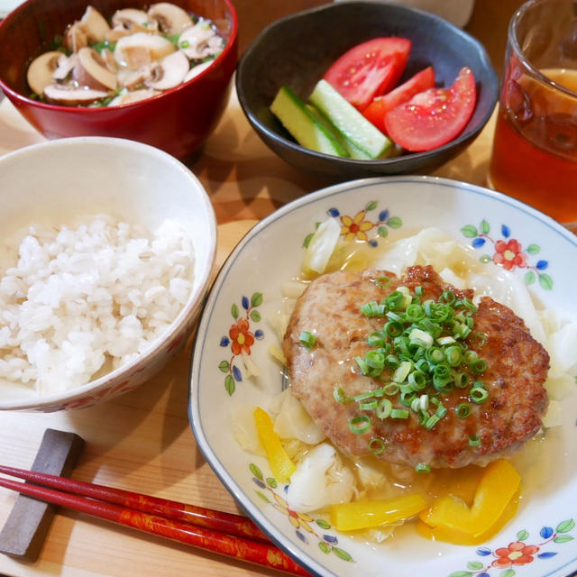 豆腐入りあんかけハンバーグ、昨日の晩ごはん