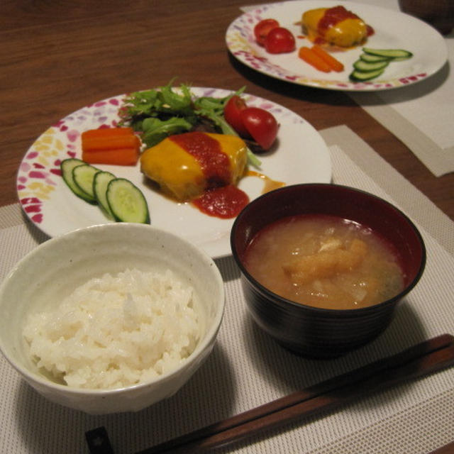 食事を楽しもう*ハンバーグ
