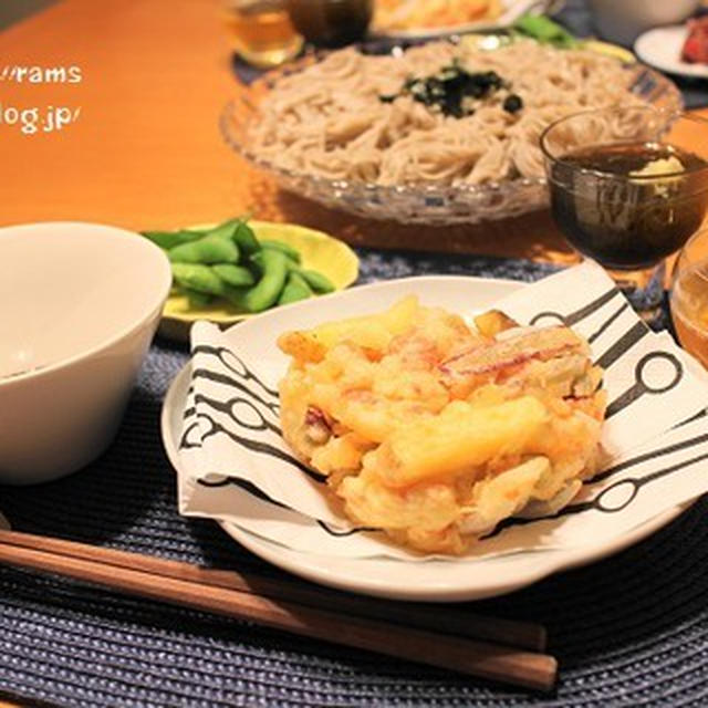 ストウブで『まんまるかき揚げ』な夜。