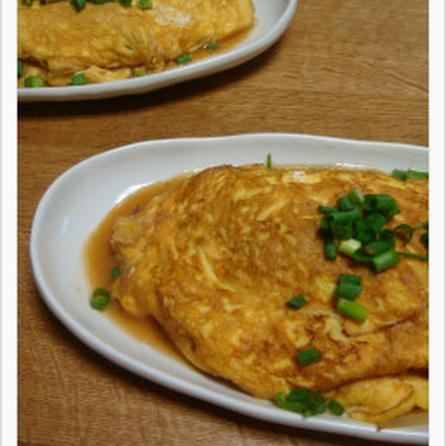 ひき肉ともやしのオムレツ