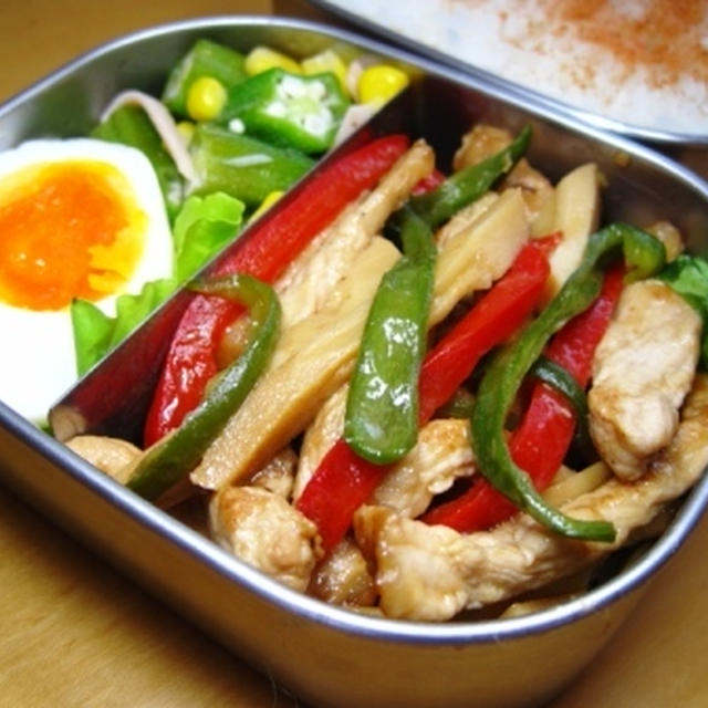 夏には豚肉チンジャオ