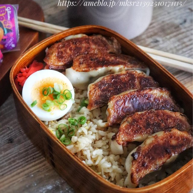 【餃子とチャーハンで中華弁当】中学生男子弁当