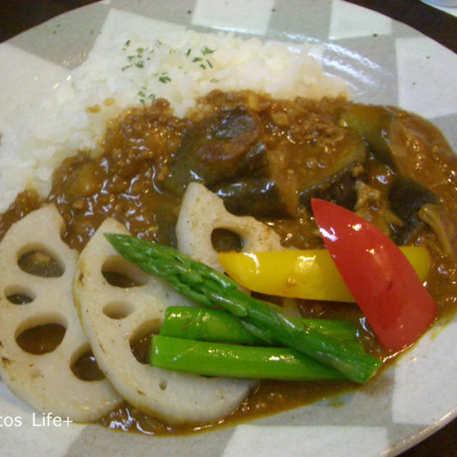 なすとひき肉のカレー