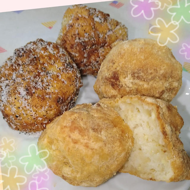 お豆腐とホットケーキミックスのみ☆フワフワもちもちドーナツ