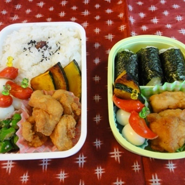 ９月１日　唐揚げ＆うずら卵　～　メタボ＠ダーリン　＆　中１＠部活弁当
