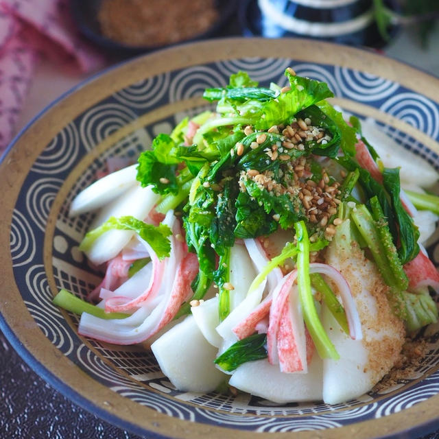 【無限かぶナムル】シャキッとかぶとカニかまのうま塩ナムル