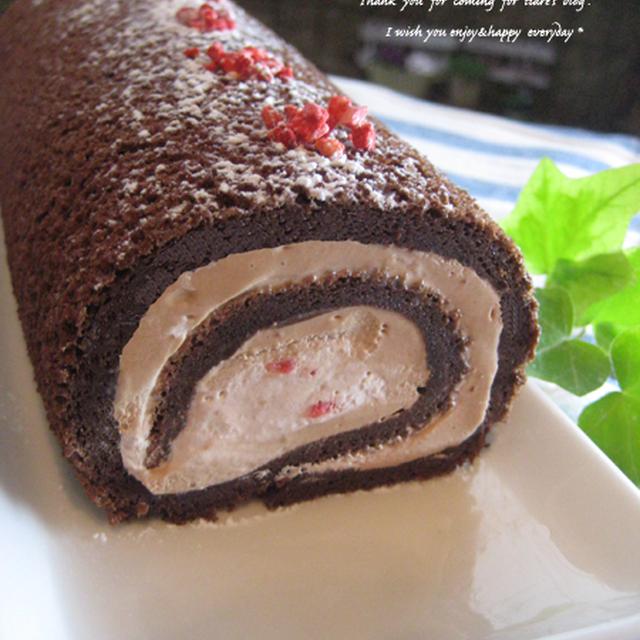 チョコレートロールケーキ in バレンタイン♡＊・。・＊