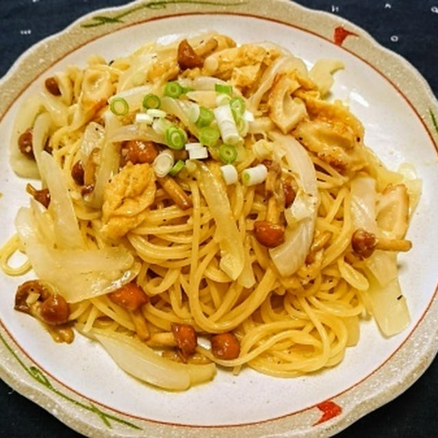 【創作パスタ】なめこの白みそ和風パスタ