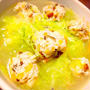 鶏団子入り野菜春雨スープ