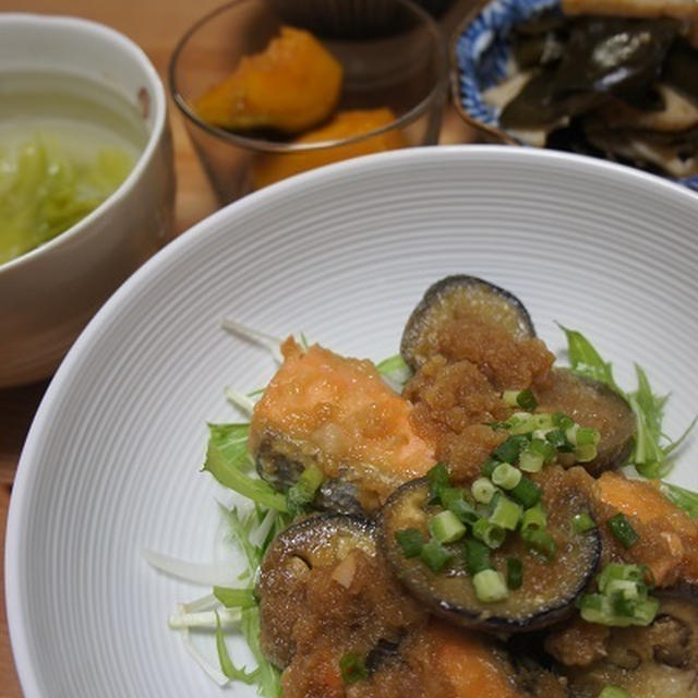 『晩ごはん』鮭のみぞれ煮