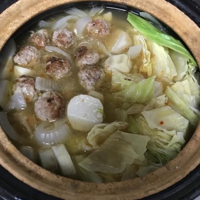 里芋と玉ねぎと肉団子のスープ
