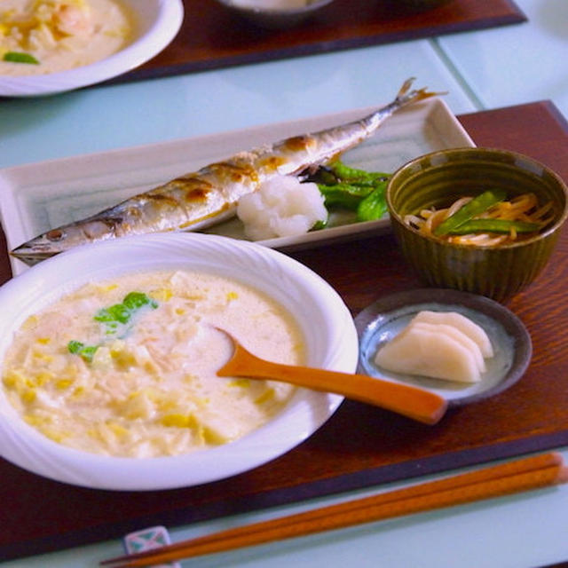 和食に合う「白菜の豆乳スープ」