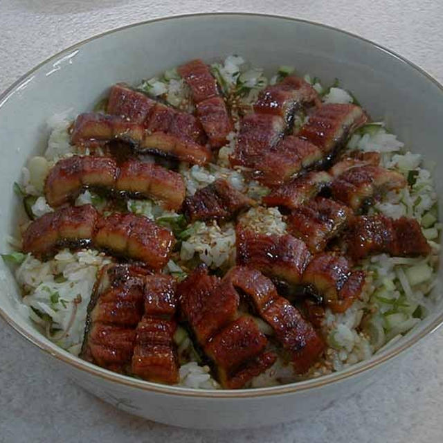 薬味たっぷり鰻丼