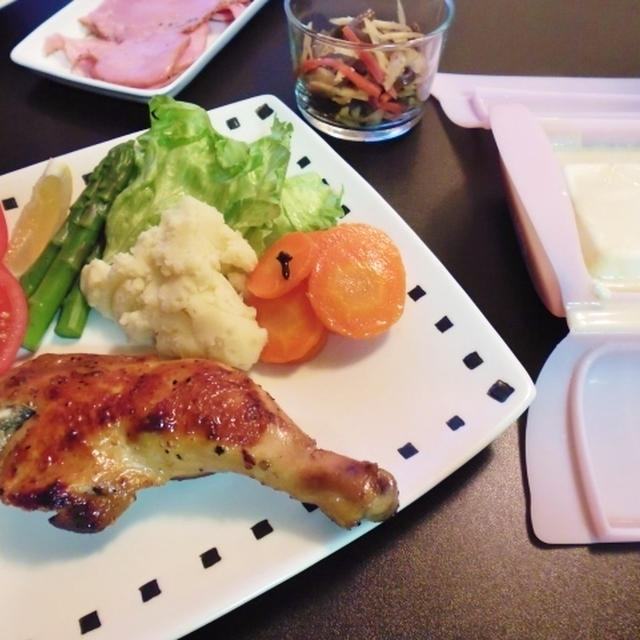 チキンレックと豆乳湯豆腐