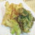 晴れが続いています　　青なすとセロリの精進揚げ