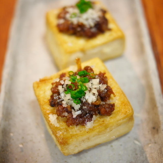 一口豆腐ステーキ・豚バラ焼き味噌チーズのせ