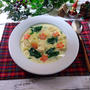 クリスマスにも♪豆乳でヘルシー！白菜とほうれん草のオートミールクリームシチュー