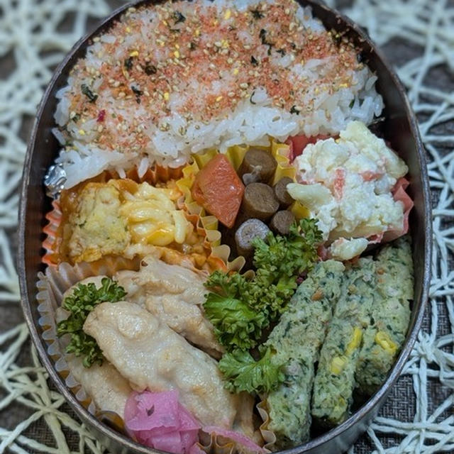 お弁当の色味、夫合わせてる気がする～夫のお弁当227