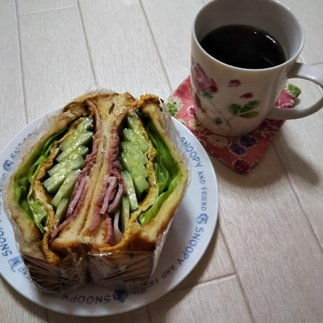 久しぶりにお料理レシピ★和風卵焼き入りホットサンド★