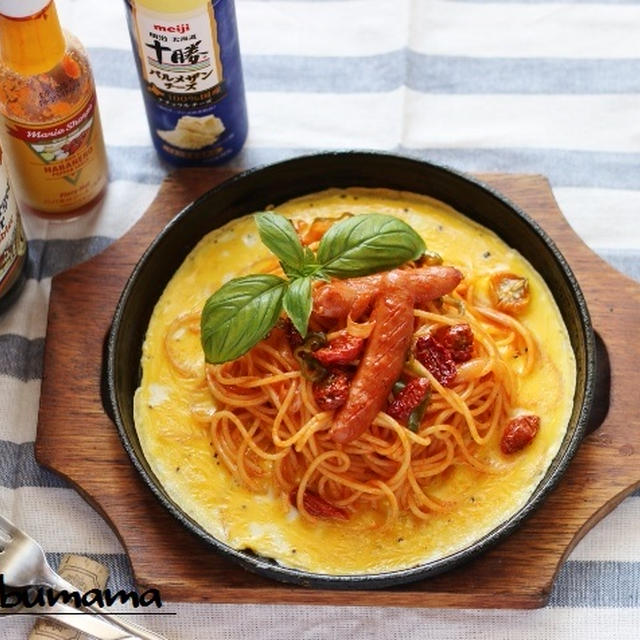ドライトマトの鉄板イタリアン