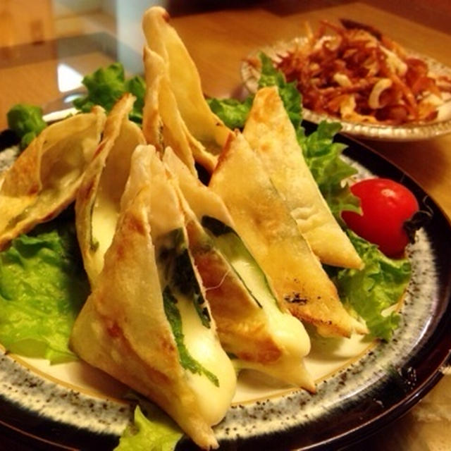 餃子の皮で！大葉のとろ〜りチーズ揚げ