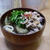 茄子と豚肉のうどん大葉ミョウガ乗せ