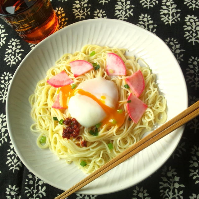 素麺で手抜き混ぜ麺