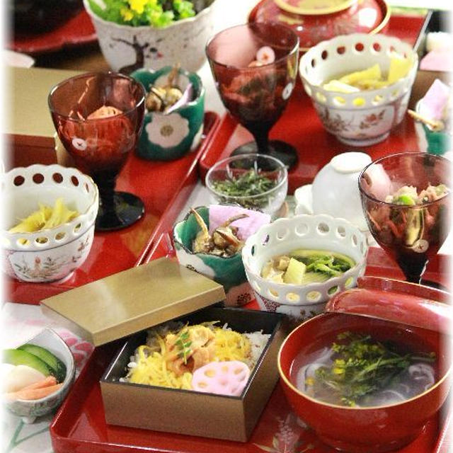 うに丼。　と　献立。