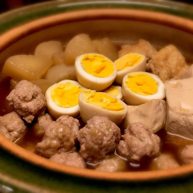 肉だんごと大根と豆腐のおでん