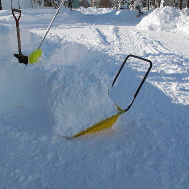 雪かきのあとは、大盛りパスタ