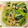 作り置き：小松菜とレンコンの中華風辛子醤油
