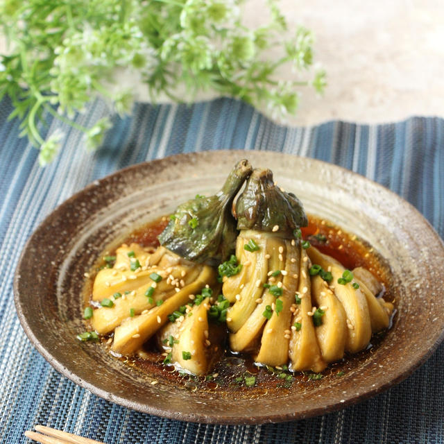 【レシピ】めんつゆで簡単！レンジde茶せんなす