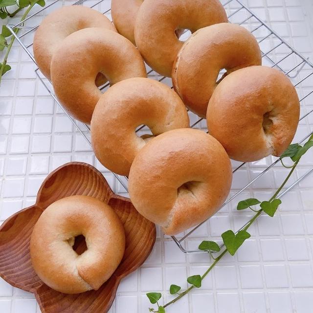 パンを焼きまくる週末＊ベーグル２種、ミルクハース、山食