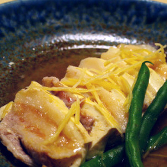 豆腐と豚バラ肉の生姜煮