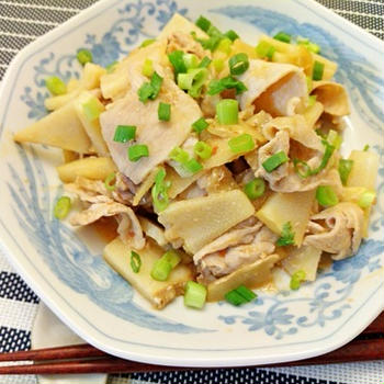 おうち居酒屋☆豚肉とたけのこのピリ辛みそ炒め♪
