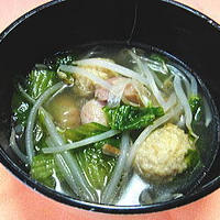 温泉水☆肉団子のスープ